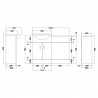 Cloakroom Furniture Pack - Round Basin - Technical Drawing