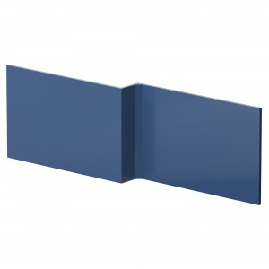 Elbe/Blocks Satin Blue 1700mm (w) Square Shower Bath Front Panel