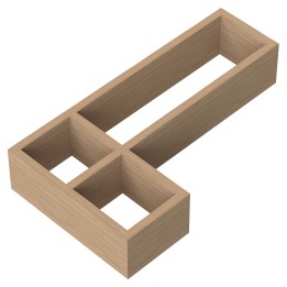 L-Shaped Bamboo Drawer Organiser