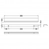 300mm Finger Pull Furniture Handle - Technical Drawing