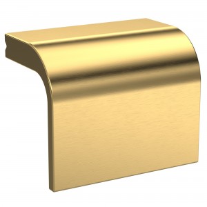 Brushed Brass Square Drop Handle - 40mm (w) x 32mm (h) x 25mm (d)