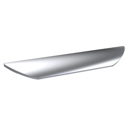 Chrome Finger Pull Handle - 252mm (w) x 25mm (h) x 28mm (d)