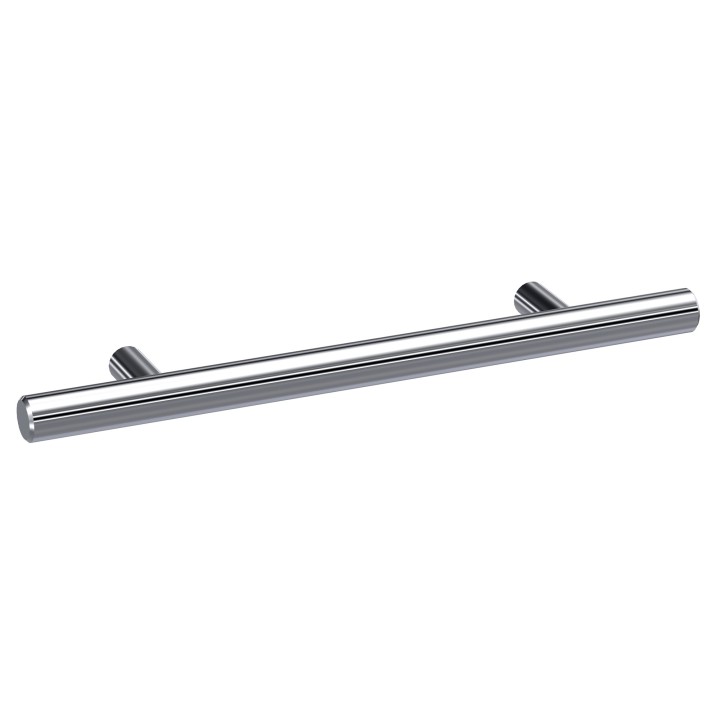 Chrome Bar Handle - 156mm (w) x 25mm (h) x 10mm (d)