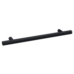 Matt Black Knurled Bar Handle - 220mm (w) x 12mm (h) x 32mm (d)
