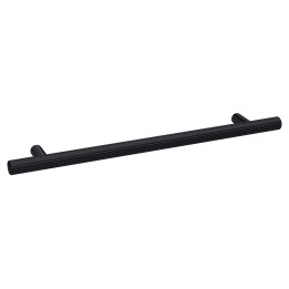Matt Black Knurled Bar Handle - 252mm (w) x 12mm (h) x 32mm (d)