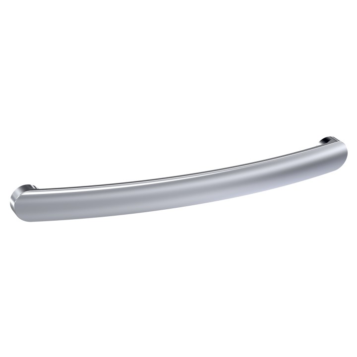 Chrome D Shape Bar Handle - 210mm (w) x 19mm (h) x 24mm (d)