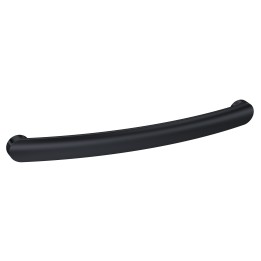 Matt Black D Shape Bar Handle - 210mm (w) x 19mm (h) x 24mm (d)