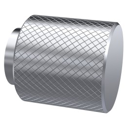 Satin Nickel Knurled Round Knob - 30mm (w) x 30mm (h) x 30mm (d)