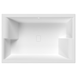 Double Ended Inset Spa Bath - White