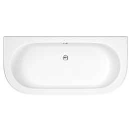 Shingle Curved Double Ended Back To Wall 1700mm(L) x 750mm(W) Bath (Includes Panel)