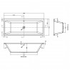 Linton Thin Edge Double Ended Rectangular Bath 1700mm (L) x 700mm (W) - Acrylic - Technical Drawing