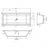 Linton Thin Edge Double Ended Rectangular Bath 1800mm (L) x 800mm (W) - Acrylic - Technical Drawing