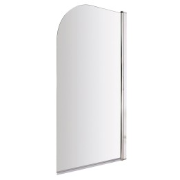 Polished Chrome Round Top Bath Screen 790mm(w) x 1435mm(h) - 6mm Glass