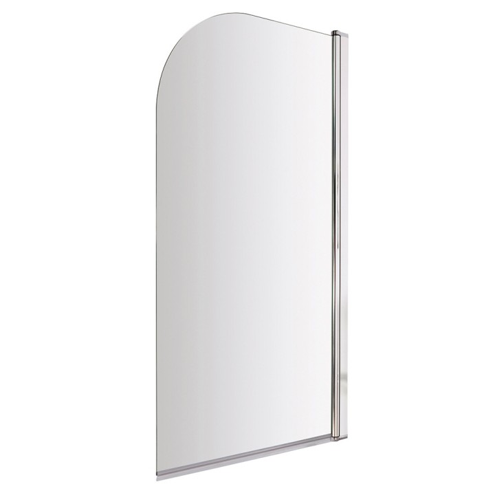 Polished Chrome Round Top Bath Screen 790mm(w) x 1435mm(h) - 6mm Glass