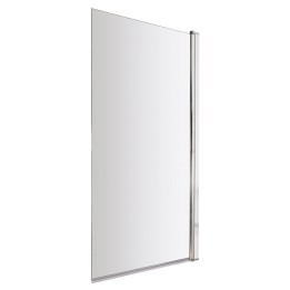 Polished Chrome Square Top Bath Screen 790mm(w) x 1435mm(h) - 6mm Glass