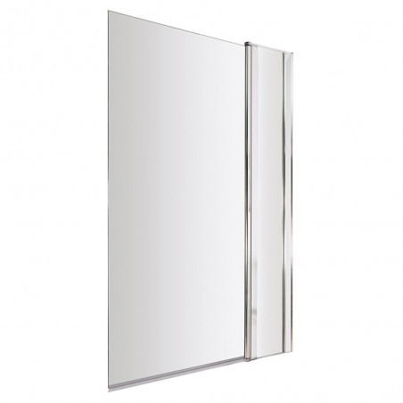 Polished Chrome Square Top Bath Screen & Fixed Panel 1005mm(w) x 1435mm - 6mm Glass