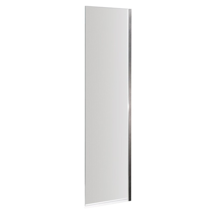 Polished Chrome Fixed Bath Screen 350mm(w) x 1400mm(h) - 6mm Glass