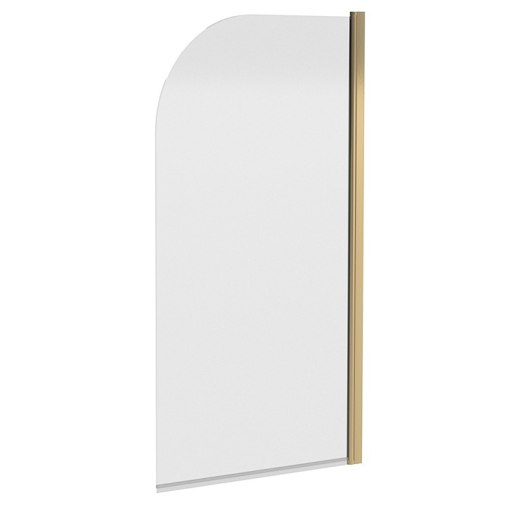 Brushed Brass Sail Bath Screen 830mm x 1430mm