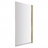 Pacific Square 6mm Toughened Safety Glass Shower Bath Screen - Brushed Brass