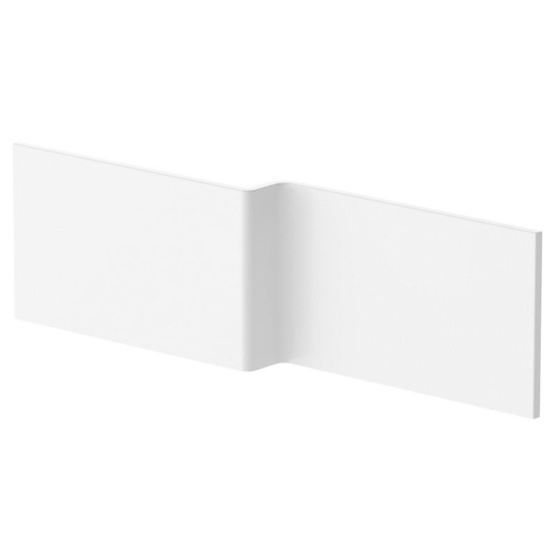 L-Shape Shower Bath Front Panel 1800mm - White