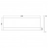 Gloss White Acrylic Front Bath Panel - 1500mm(w) - Technical Drawing