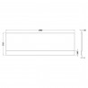 Gloss White Acrylic Front Bath Panel - 1600mm(w) - Technical Drawing
