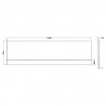 Gloss White Acrylic Front Bath Panel - 1800mm(w) - Technical Drawing