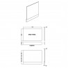 750mm Two Piece End Bath Panel & Plinth - Soft Black - Technical Drawing