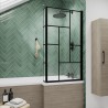 Solace Oak Woodgrain 1700mm Two Piece Front Bath Panel & Plinth - Insitu