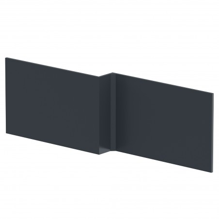 1700mm Two Piece Front Bath Panel & Plinth - Soft Black