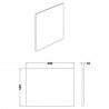 Anthracite Woodgrain 700mm Two Piece End Bath Panel & Plinth - Technical Drawing