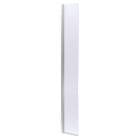 300mm Hinged Flipper Screen with Support Bar - Polished Chrome
