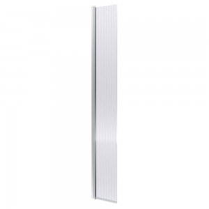 300mm Deco Hinged Flipper Screen with Support Bar - Polished Chrome