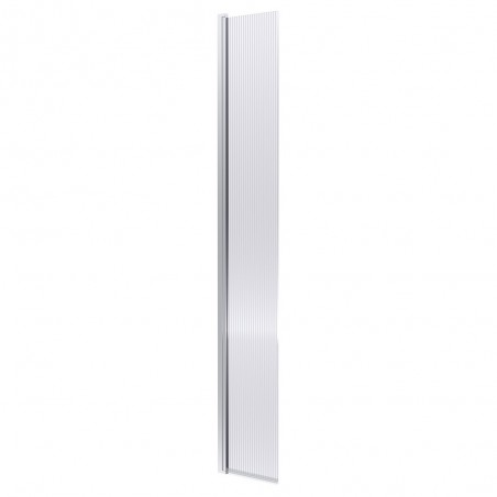 300mm Deco Hinged Flipper Screen with Support Bar - Polished Chrome