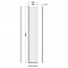 300mm Deco Hinged Flipper Screen with Support Bar - Polished Chrome - Technical Drawing