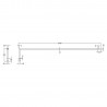 Wetroom Screen Support Arm - Technical Drawing