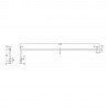 Wetroom Shower Screen Support Bar Kit - Technical Drawing