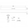 Shower Trays Leg Set & Plinth Kit (1000 Plinth x 2) - Technical Drawing