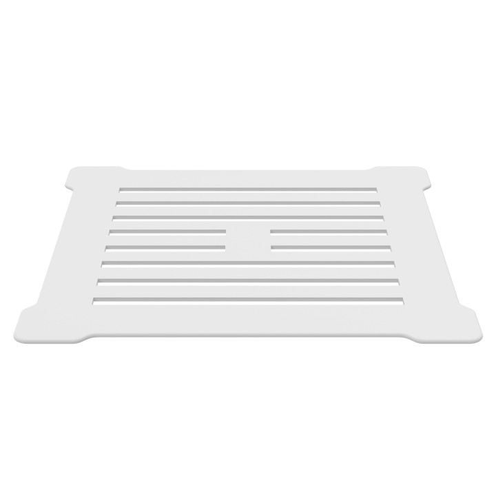 Square Shower Waste White Top