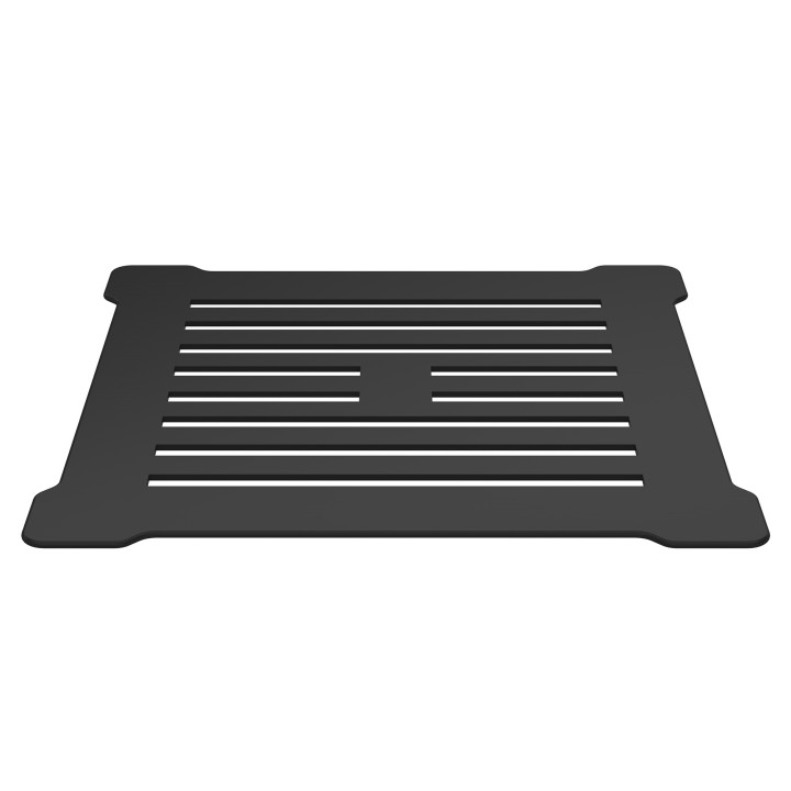 Square Shower Waste Black Top