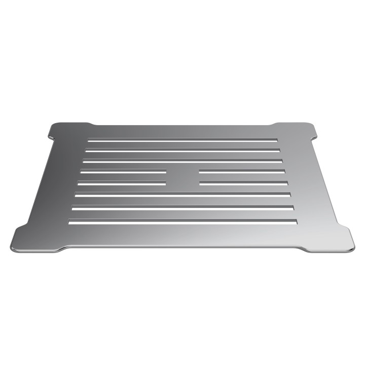 Square Shower Waste Chrome Top with White Waste