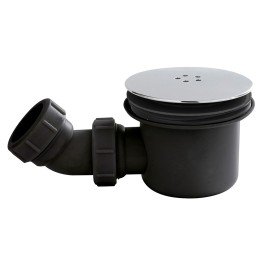 Black & Chrome Fast Flow Shower Waste