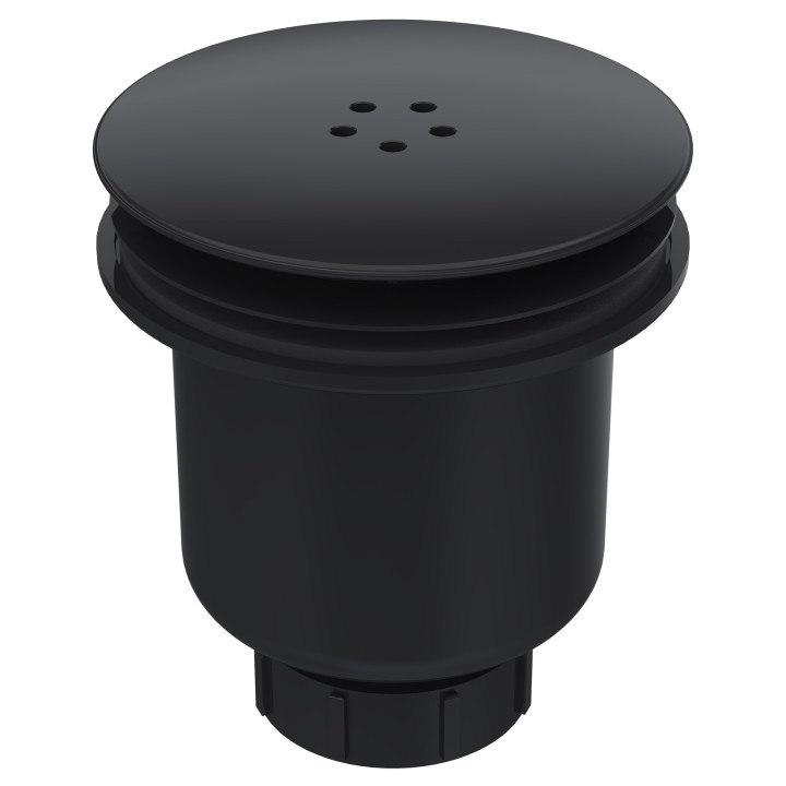 Straight Shower Tray Waste - Black