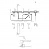 Windon Deck Mounted 5 Tap Hole Bath Shower Mixer - Technical Drawing