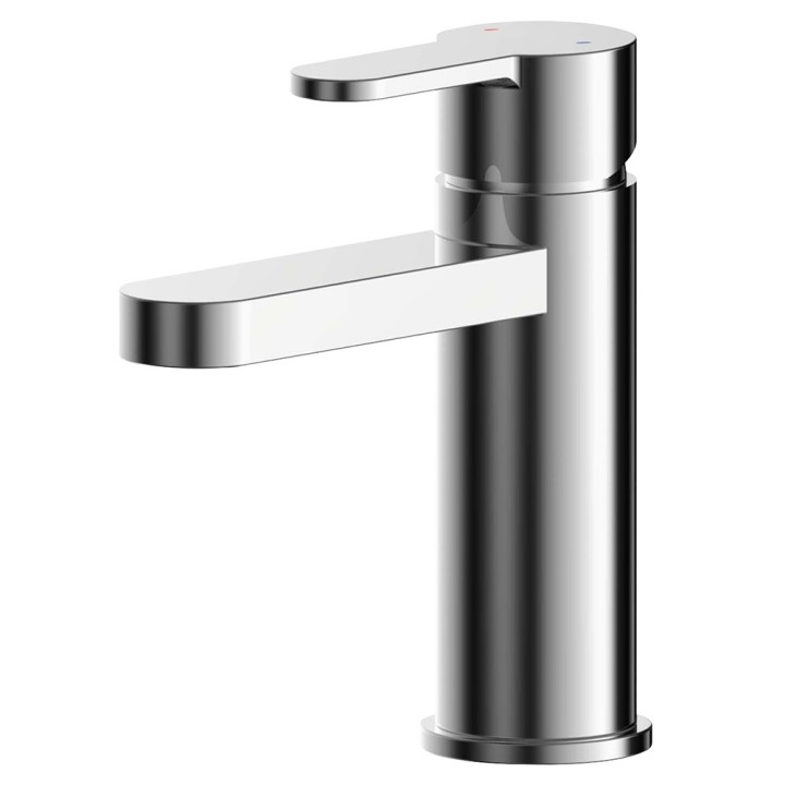 Arvan Chrome Mono Basin Mixer With Push Button Waste