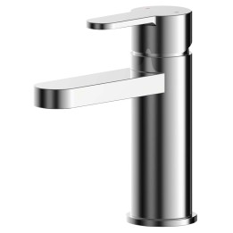 Arvan Chrome Mini Basin Mixer With Push Button Waste