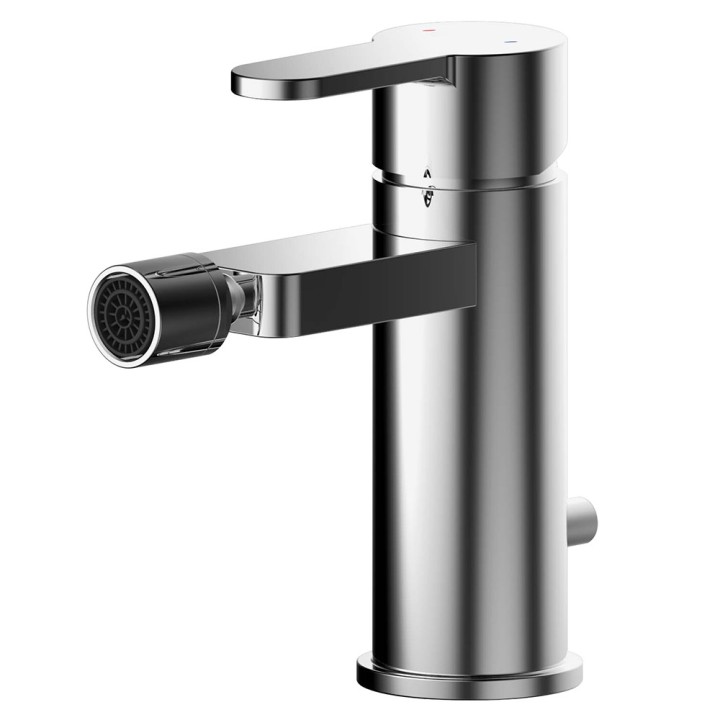 Arvan Chrome Mono Bidet Mixer With Pop-up Waste