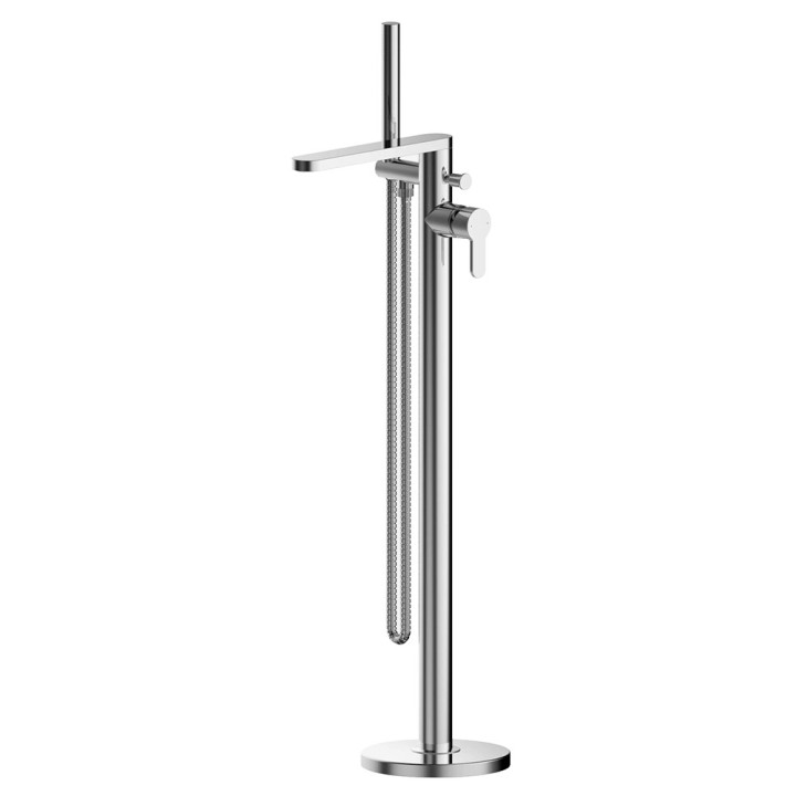 Arvan Chrome 880mm (h) Freestanding Bath Shower Mixer
