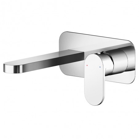 Binsey Wall Mounted 2 Tap Hole Basin Mixer With Wall Plate