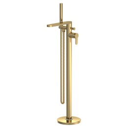Arvan 880mm (h) Brushed Brass Freestanding Bath Shower Mixer